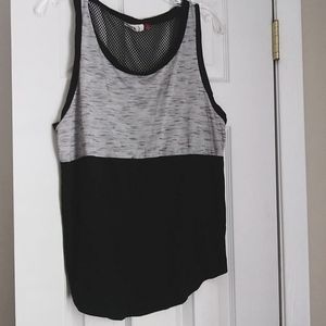 Mesh back workout tank top